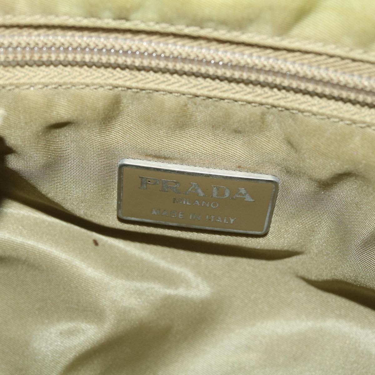 PRADA Hand Bag Nylon Khaki  bs6392