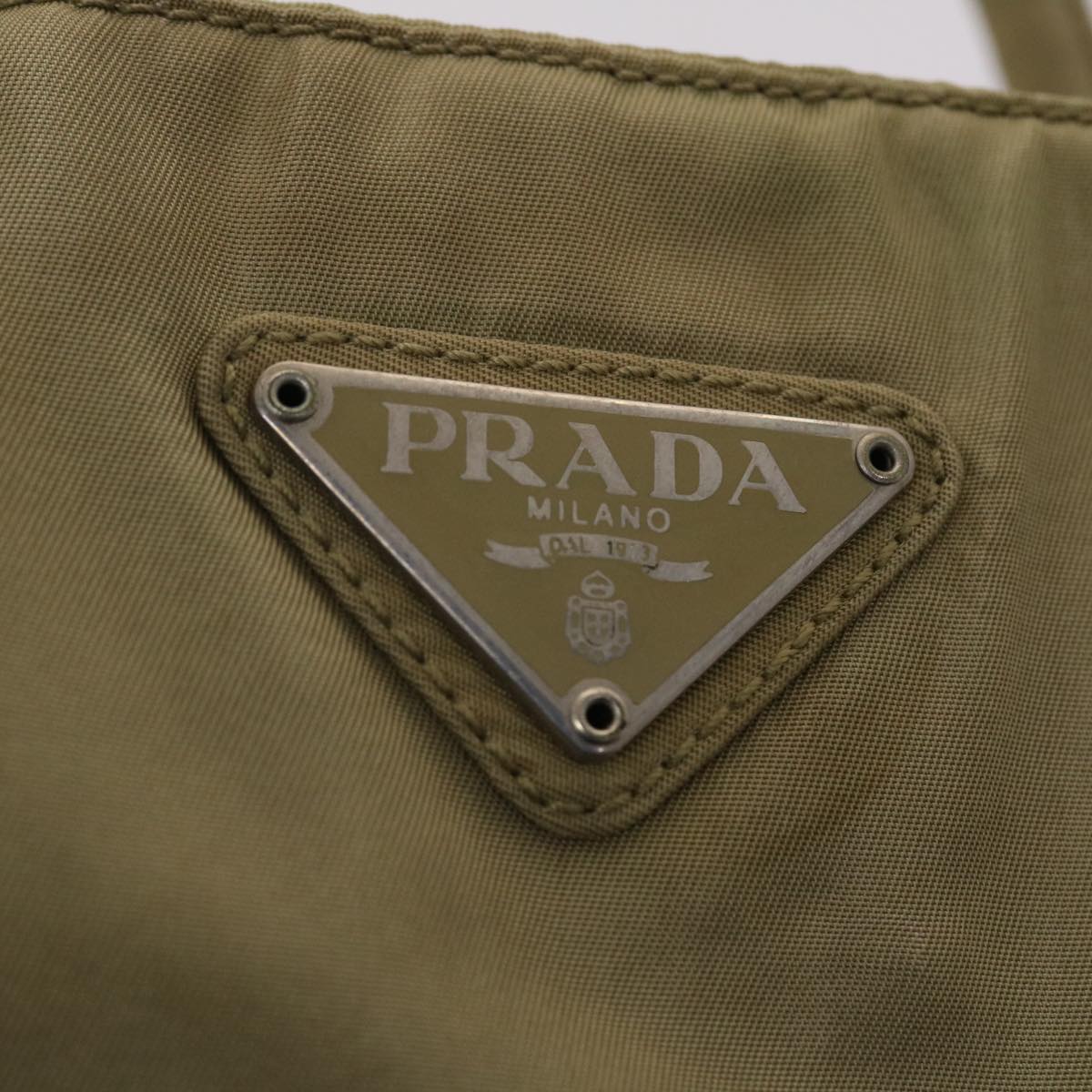 PRADA Hand Bag Nylon Khaki  bs6394