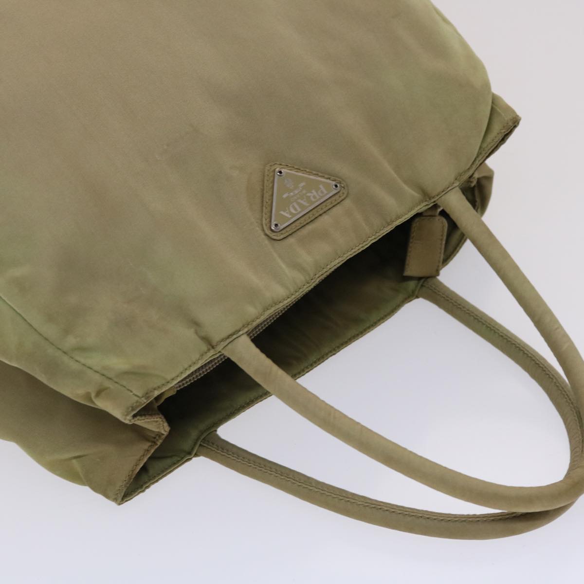 PRADA Hand Bag Nylon Khaki  bs6394