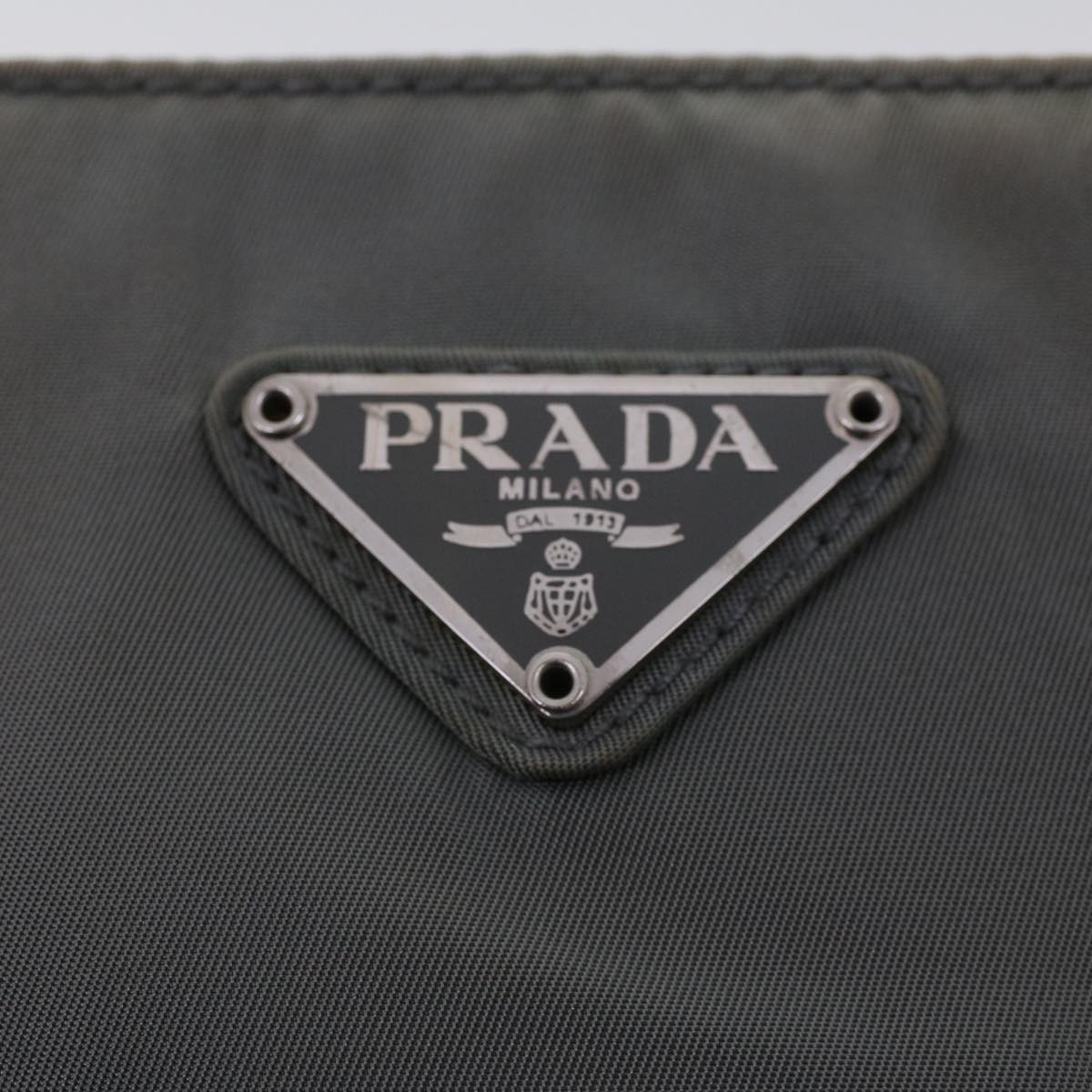 PRADA Shoulder Bag Nylon Gray  bs6399