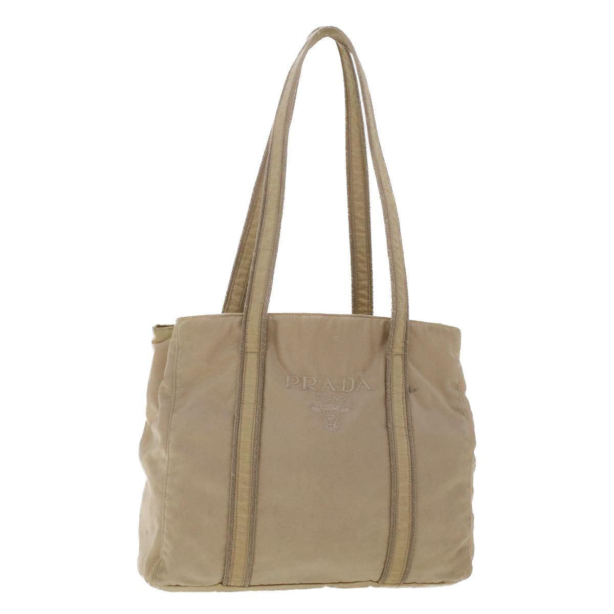 PRADA Shoulder Bag Nylon Beige  bs6608