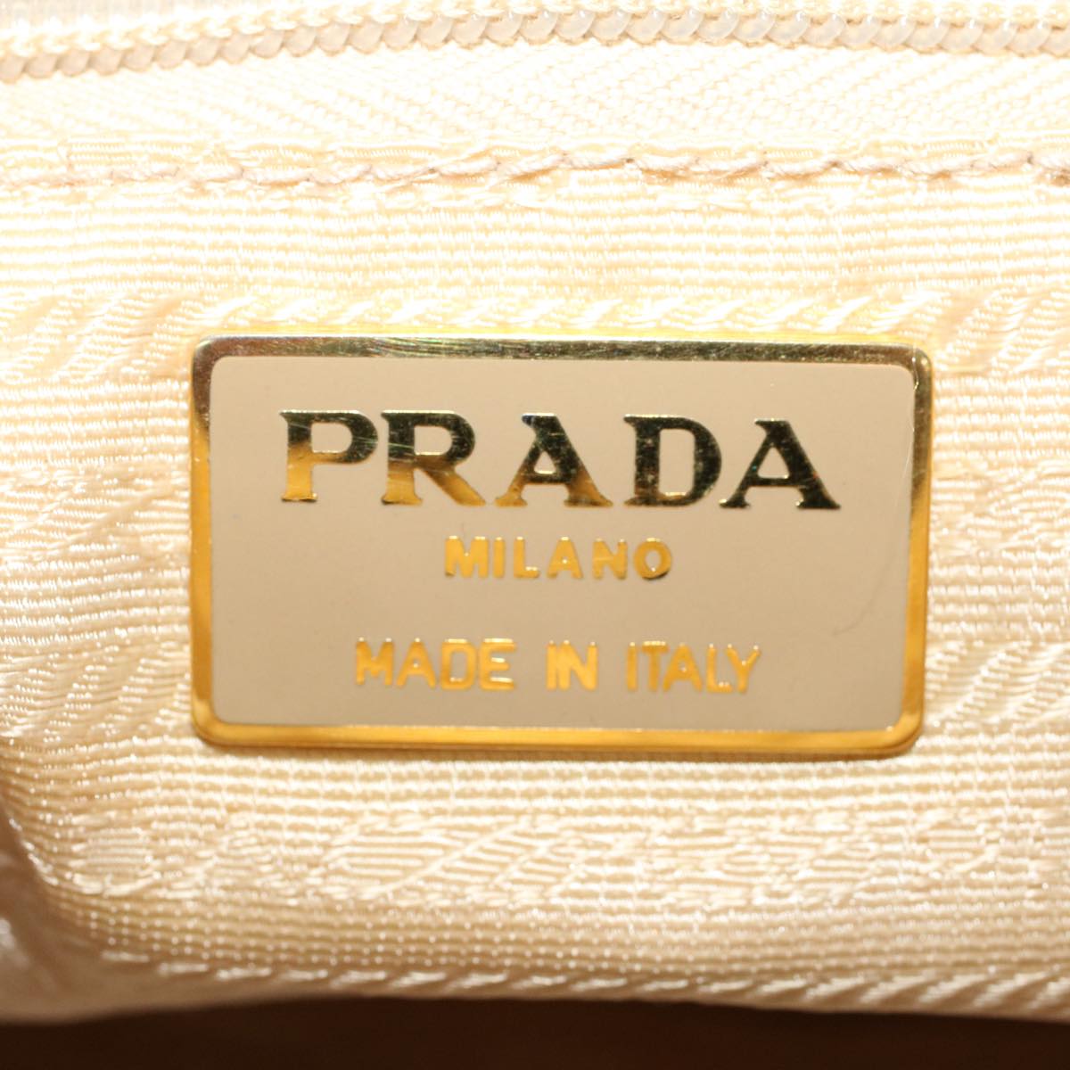 PRADA Shoulder Bag Nylon Beige  bs6608