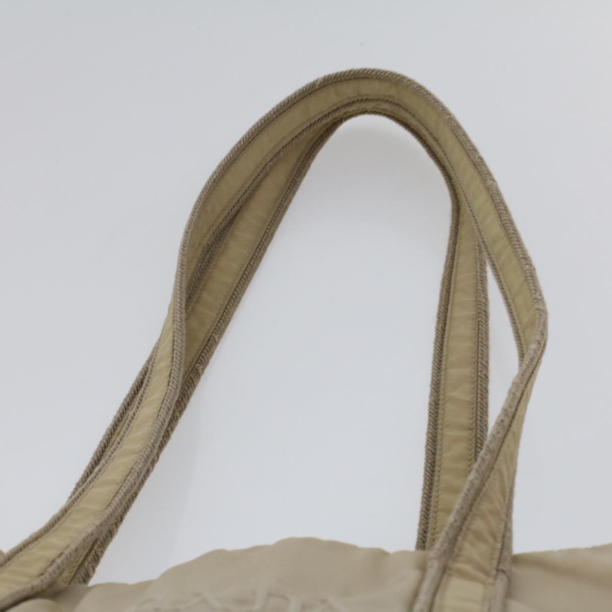 PRADA Shoulder Bag Nylon Beige  bs6608