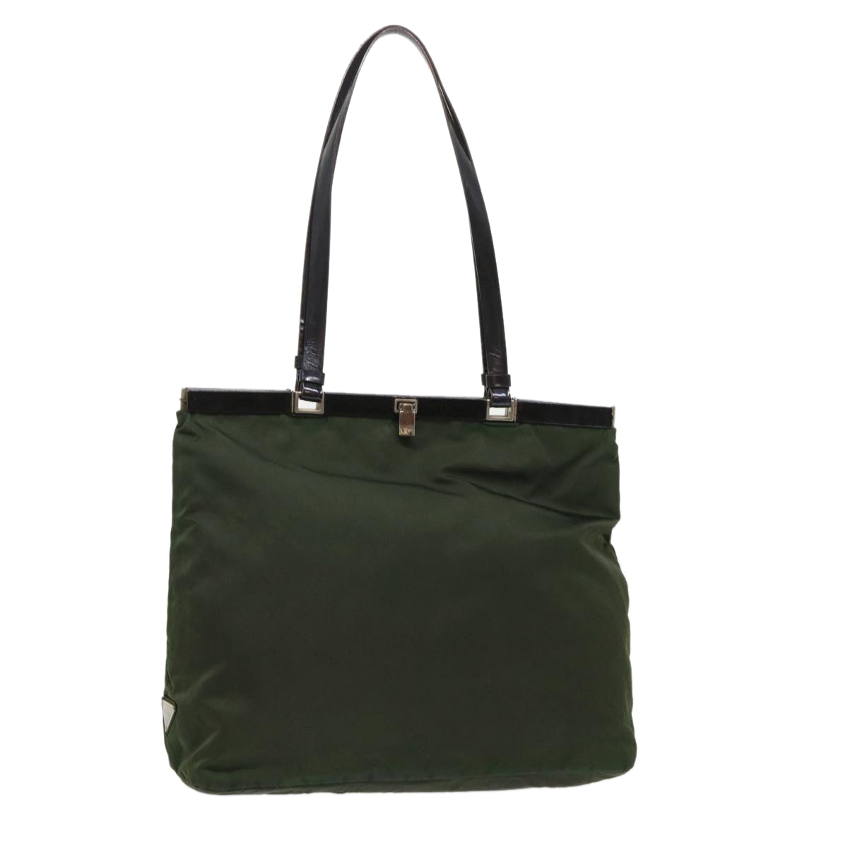 PRADA Shoulder Bag Nylon Leather Green  bs6634