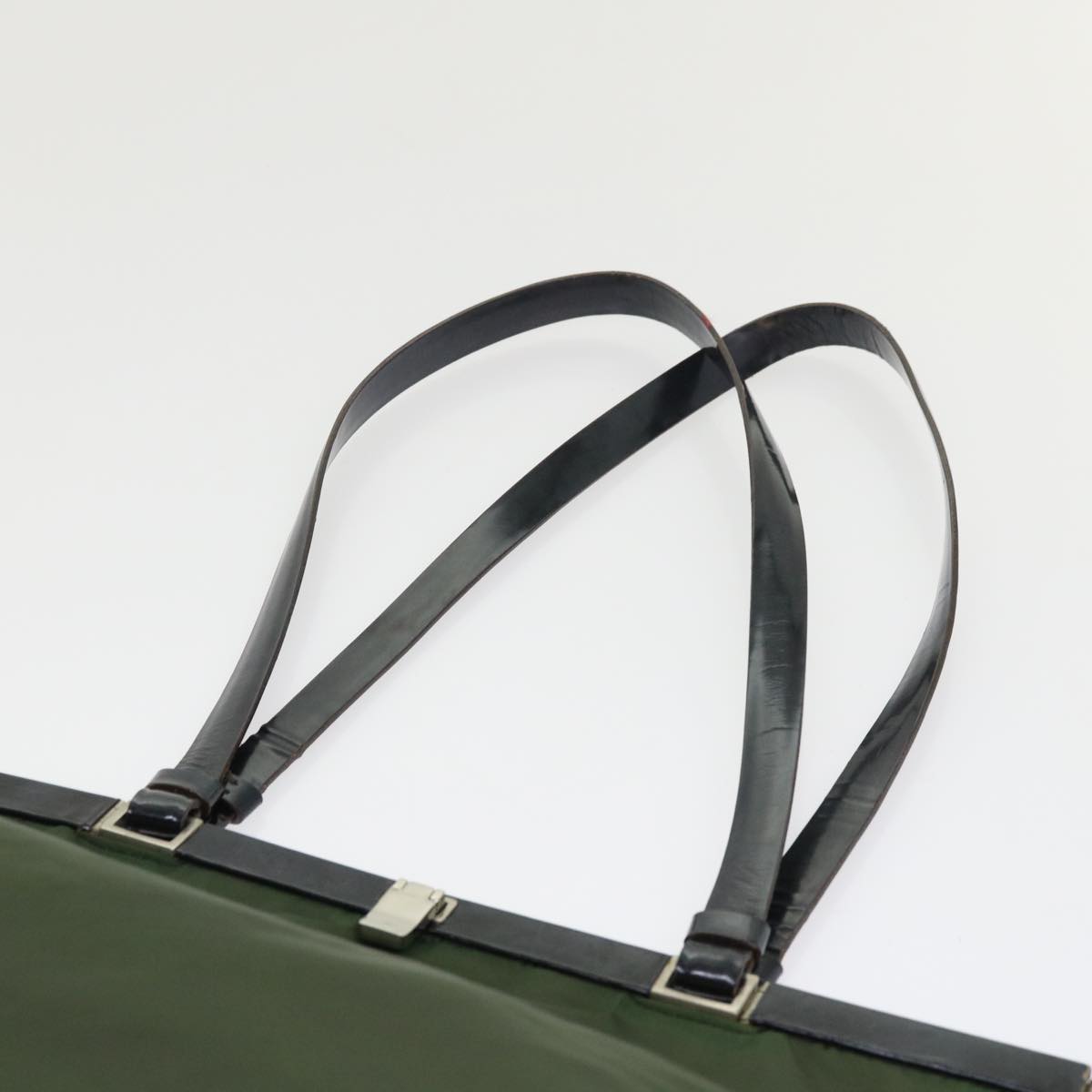 PRADA Shoulder Bag Nylon Leather Green  bs6634