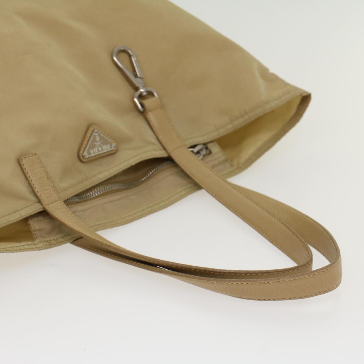 PRADA Tote Bag Nylon Beige  bs6674