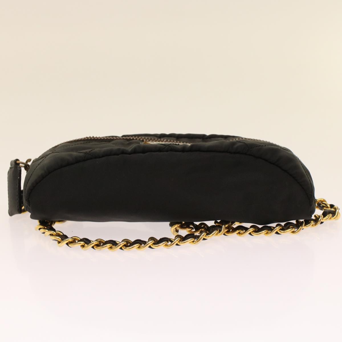 PRADA Chain Shoulder Bag Nylon Black  bs6812