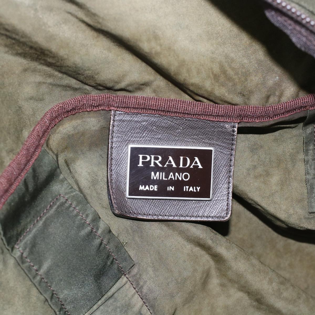 PRADA Boston Bag Nylon Green  bs6934