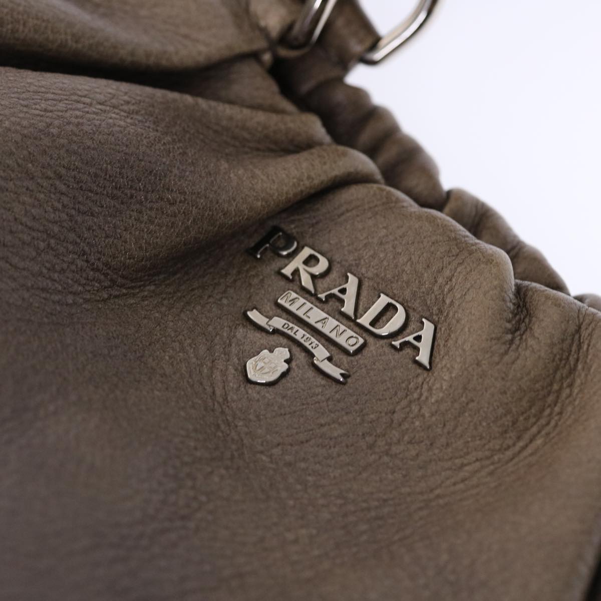 PRADA Hand Bag Leather 2way Brown  bs7151