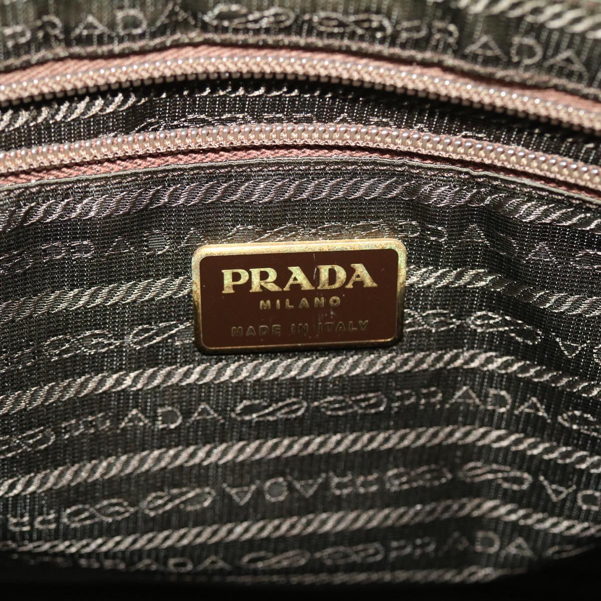 PRADA Chain Shoulder Bag Velor Brown  bs7265