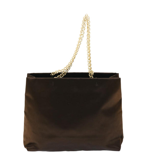 PRADA Chain Shoulder Bag Velor Brown  bs7265