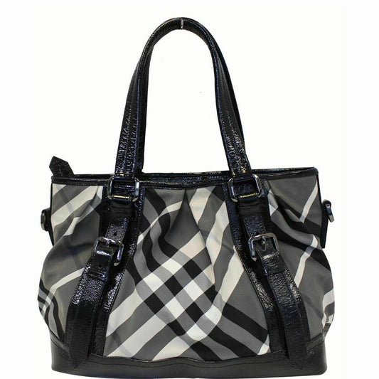 Burberry Bag Lowry Medium Beat Black Nylon Tote