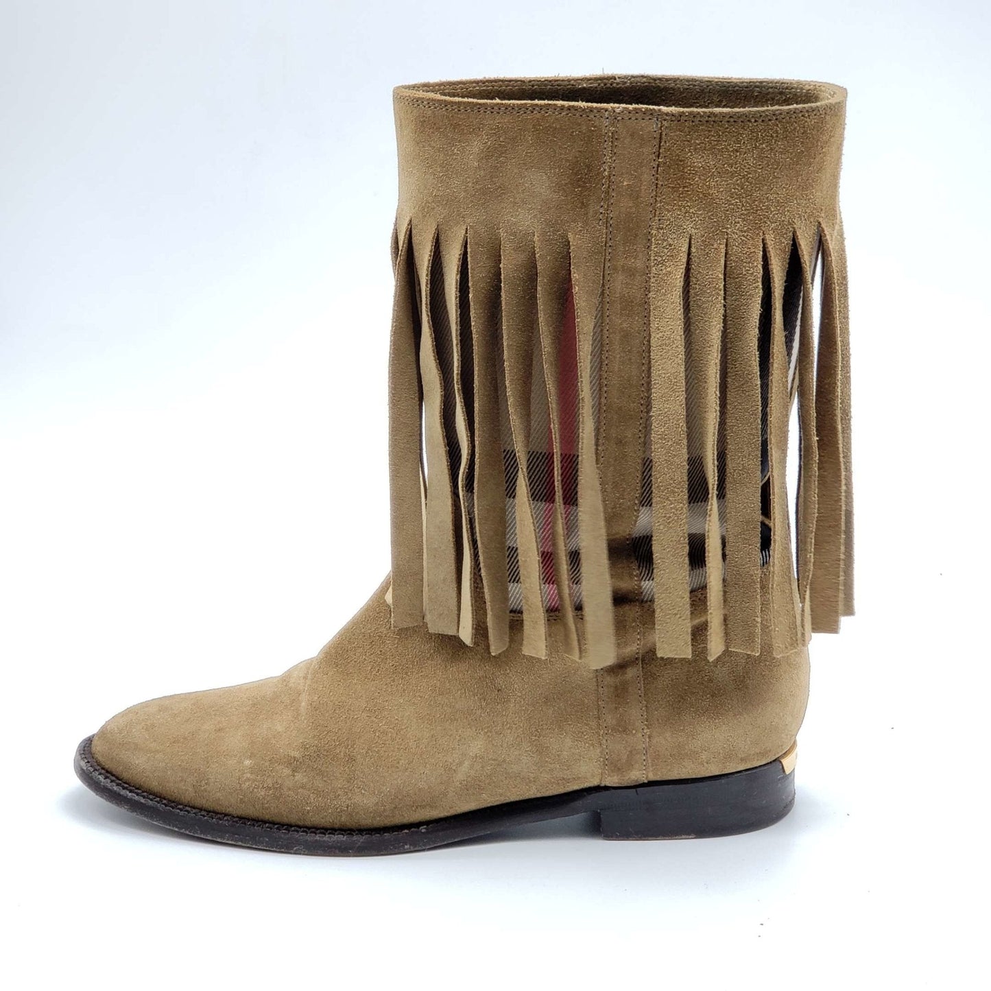 Burberry Suede Brown Ankle Boots