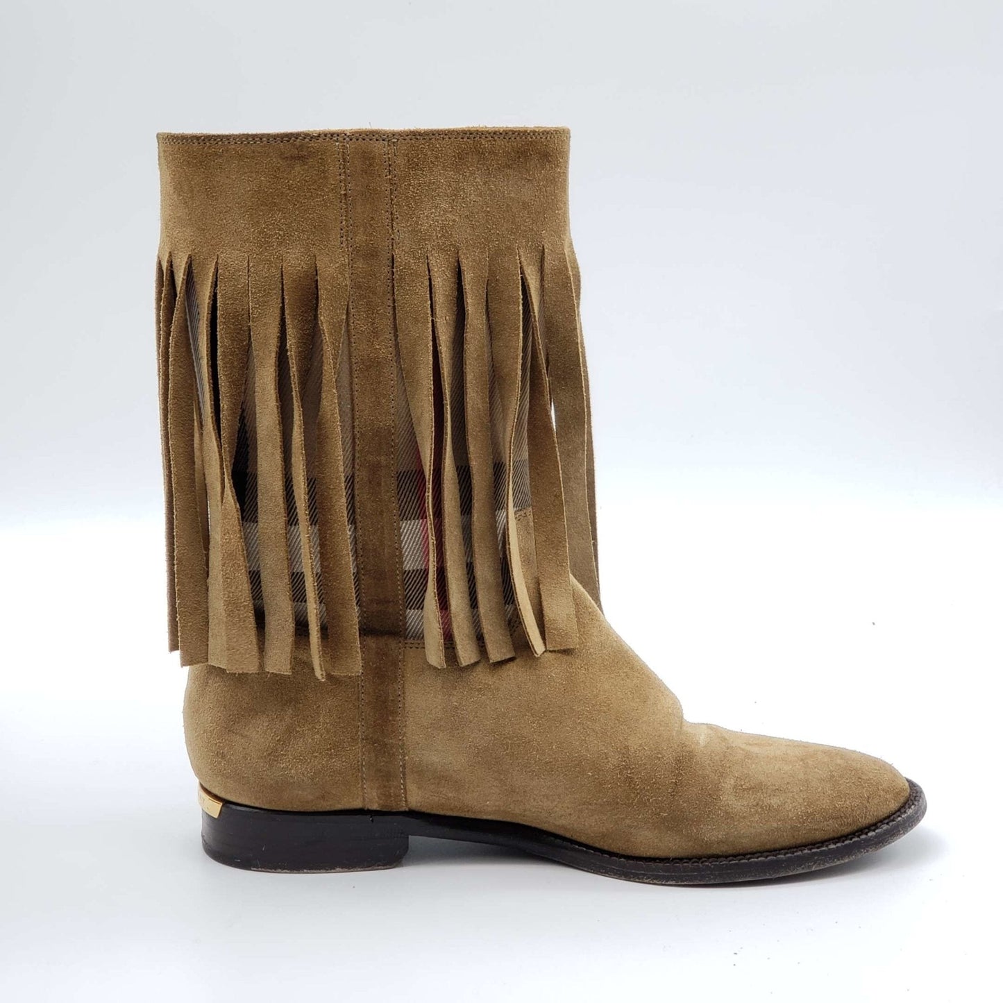 Burberry Suede Brown Ankle Boots