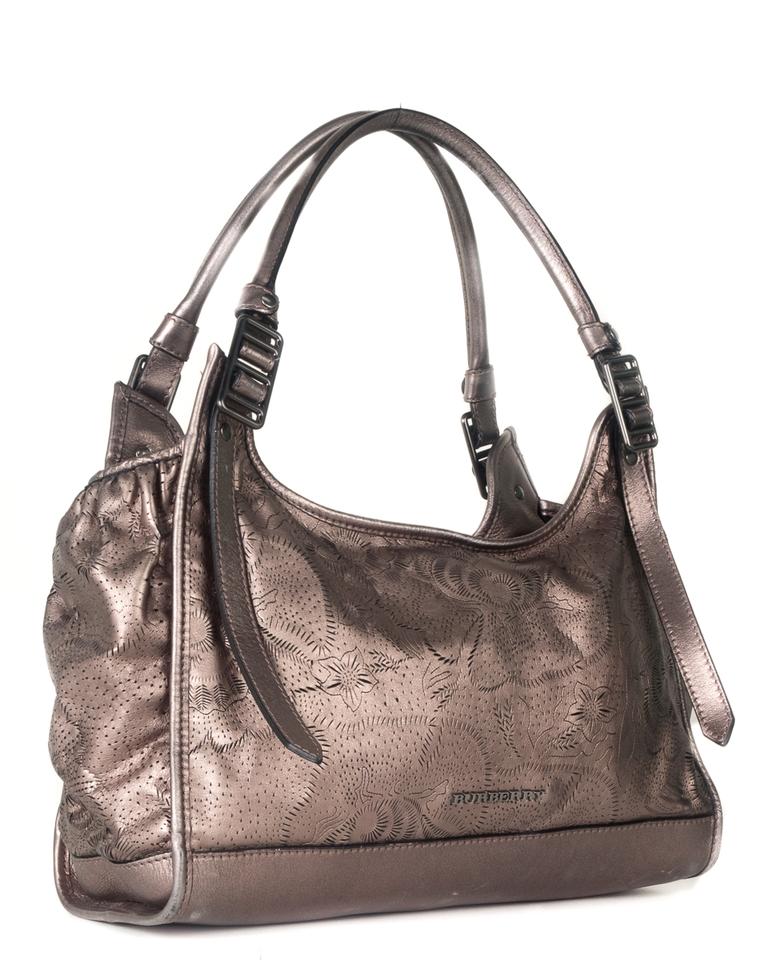 Burberry Tote Bronze Metallic Leather Shoulder Bag