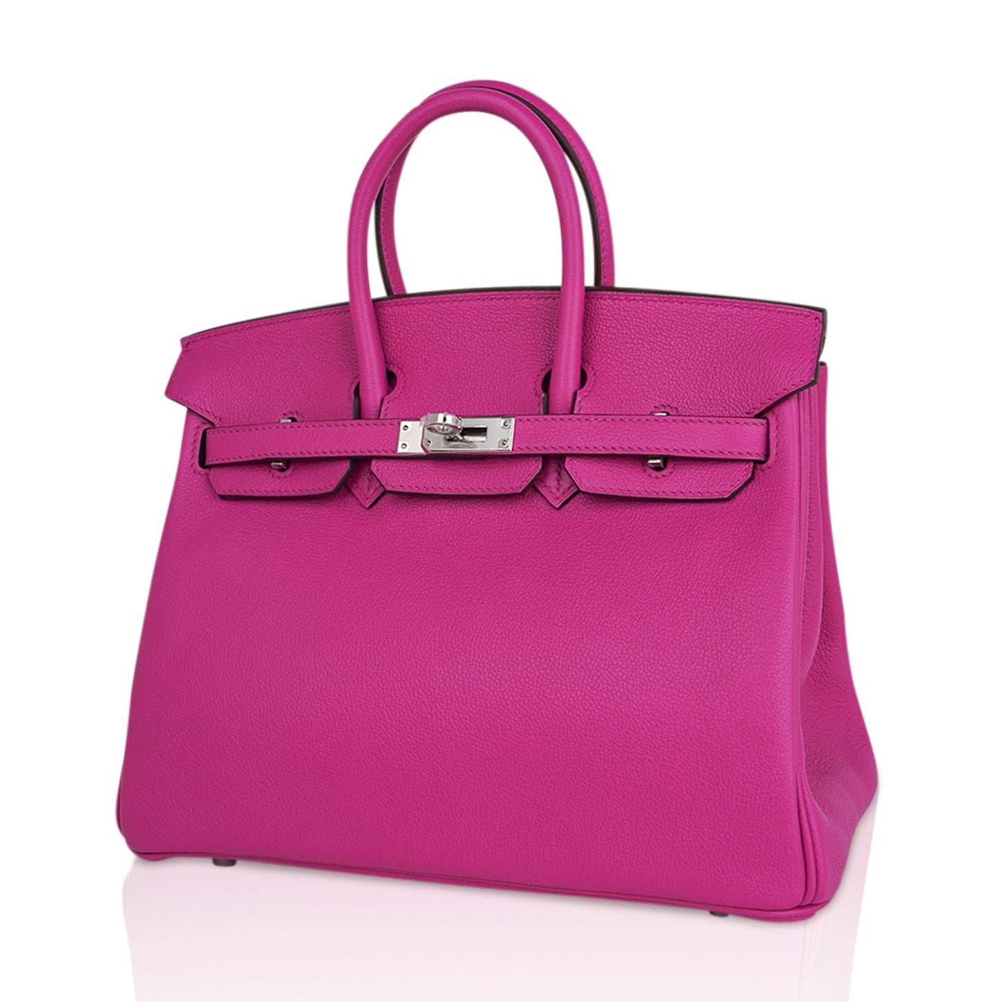 Hermes Verso Birkin 25 Bag Magnolia & Capucine Togo Leather with Palladium Hardware