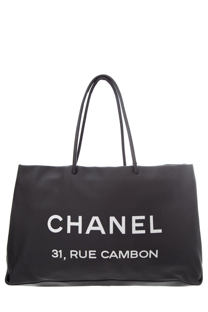 Chanel 2008 Black Essential Shopping Calfskin Tote