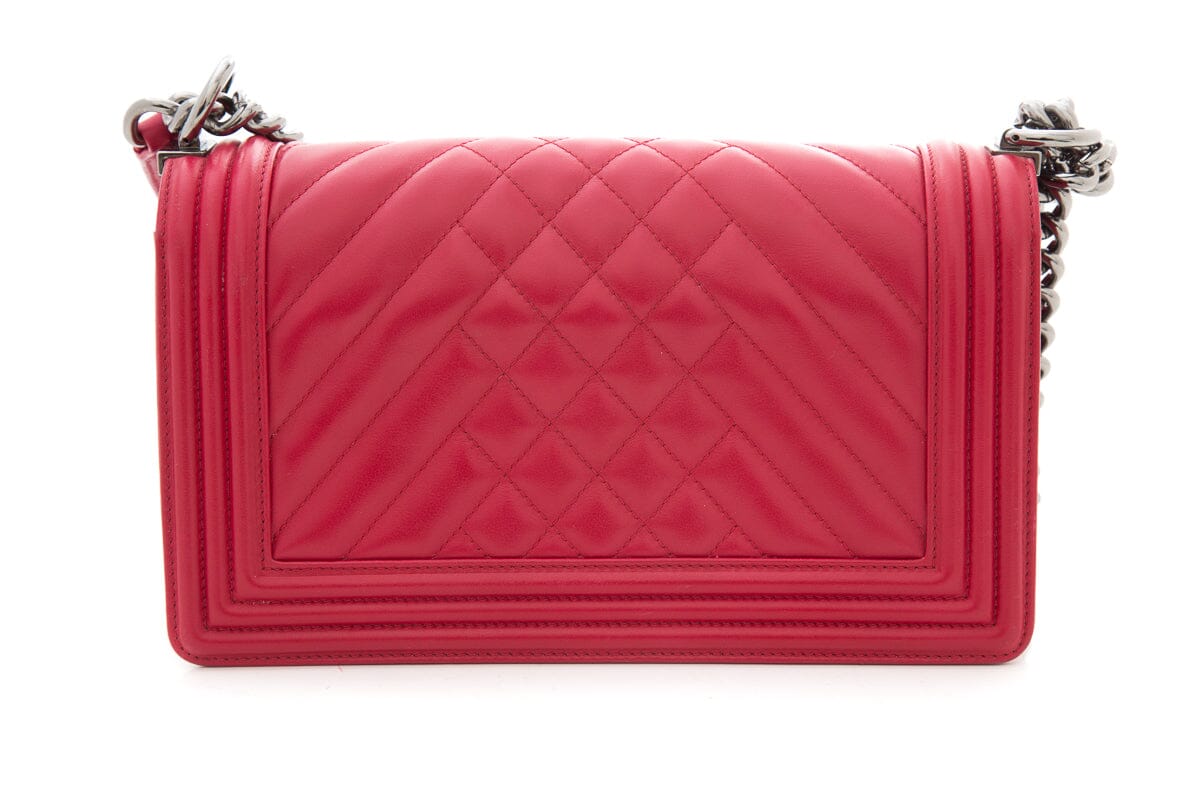 Chanel 2014 Red Medium Quilted Lambskin Handbag