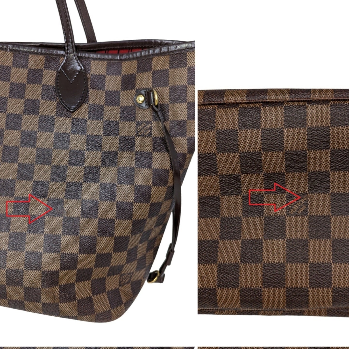 Louis Vuitton 2012 Neverfull Damier Ebene MM Tote