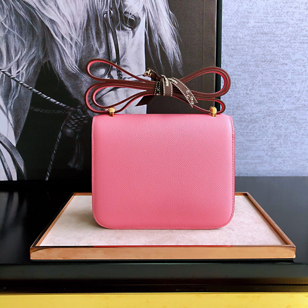HM Constance 23 Epsom Pink For Women, Womenâ€™s Handbags, Shoulder Bags 9in/23cm