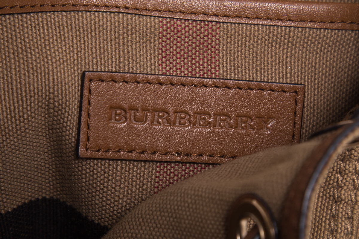 Burberry Nova Plaid Canvas Backpack