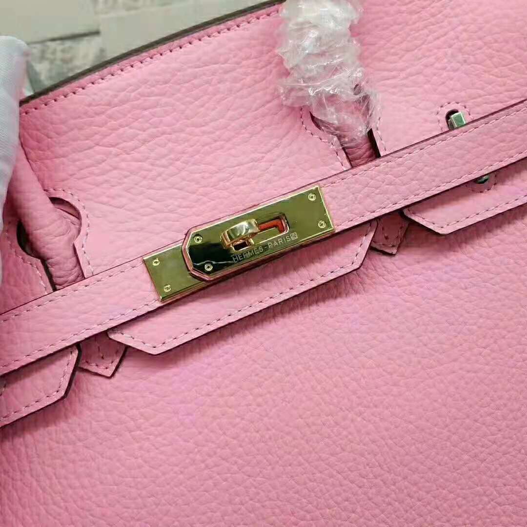 HM Birkin Pink For Women Gold Toned Hardware 14in/35cmÂ