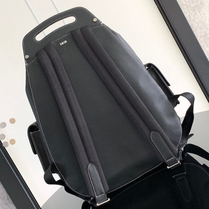 Dior Maxi Gallop Backpack Black Grained Calfskin