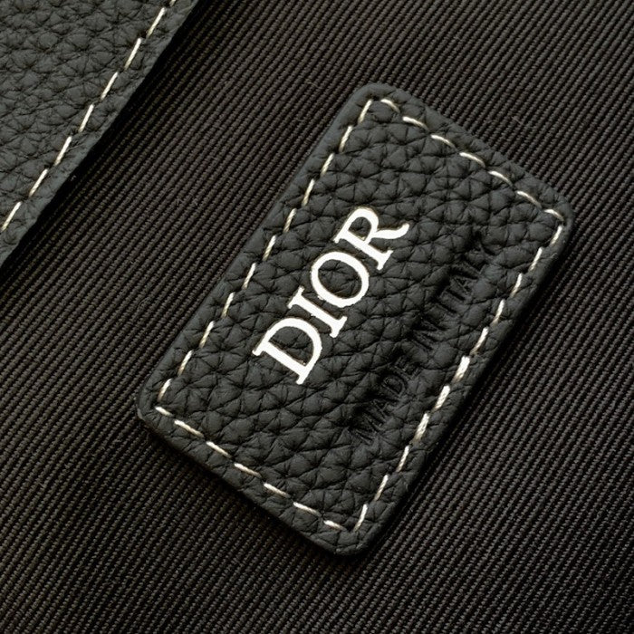 Dior Saddle Backpack Black Grained Calfskin