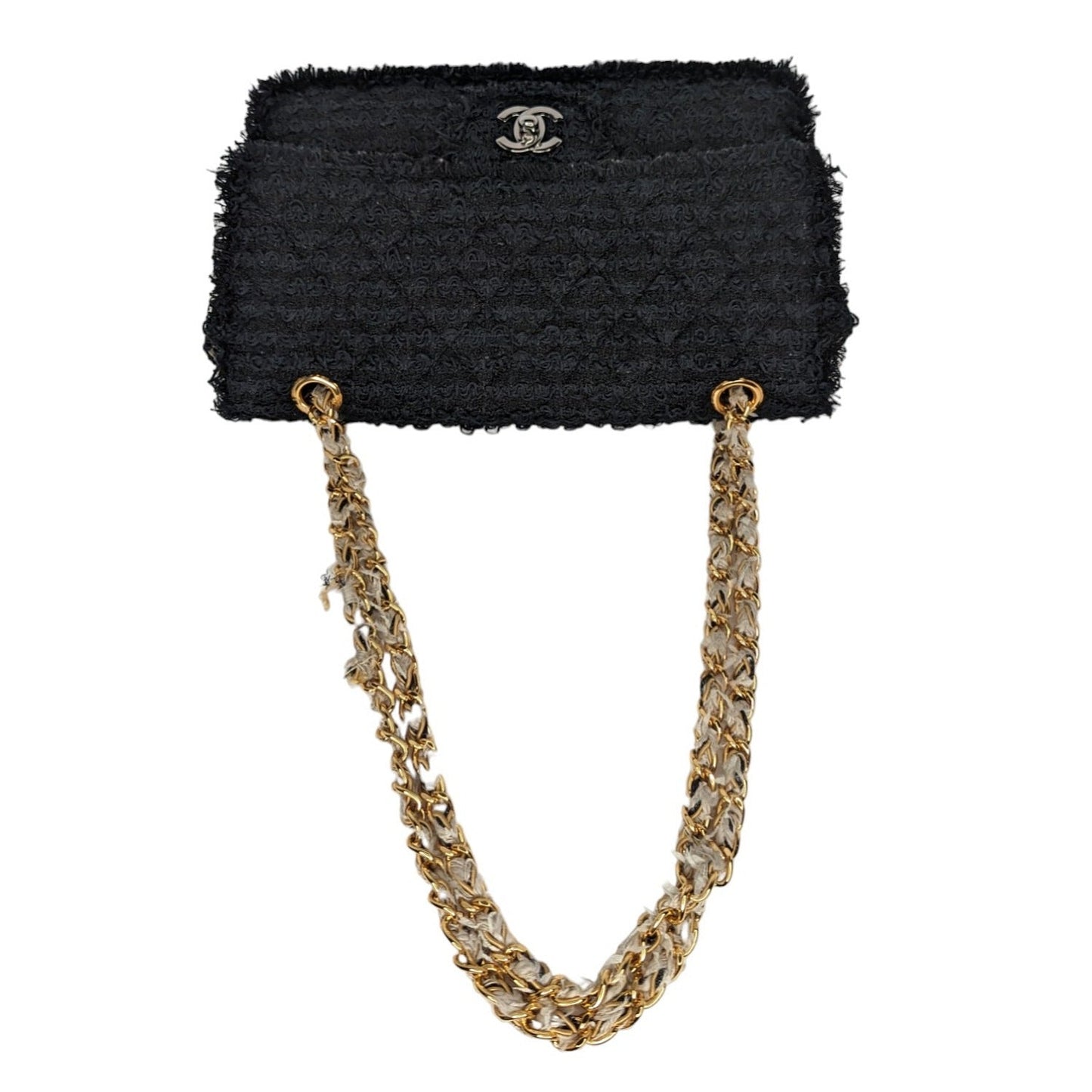 Chanel Tweed Matelasse Medium Single Flap Bag