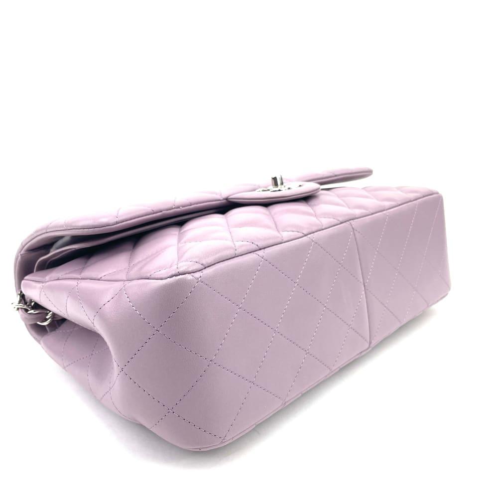 CHANEL Classic Jumbo Double Flap Lambskin Bag- Light Purple