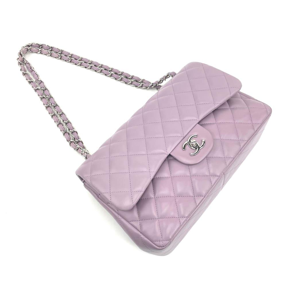 CHANEL Classic Jumbo Double Flap Lambskin Bag- Light Purple