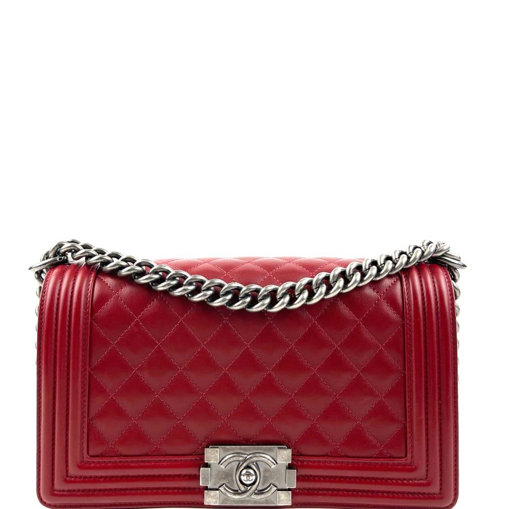 CHANEL Medium Boy Bag - Red