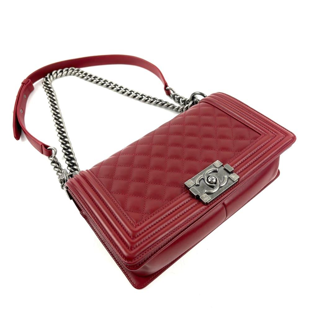 CHANEL Medium Boy Bag - Red