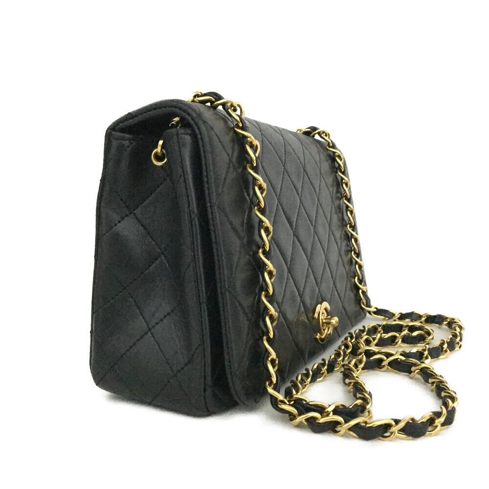 CHANEL Quilted 23 Full Flap CC Lambskin Chain Shoulder Bag