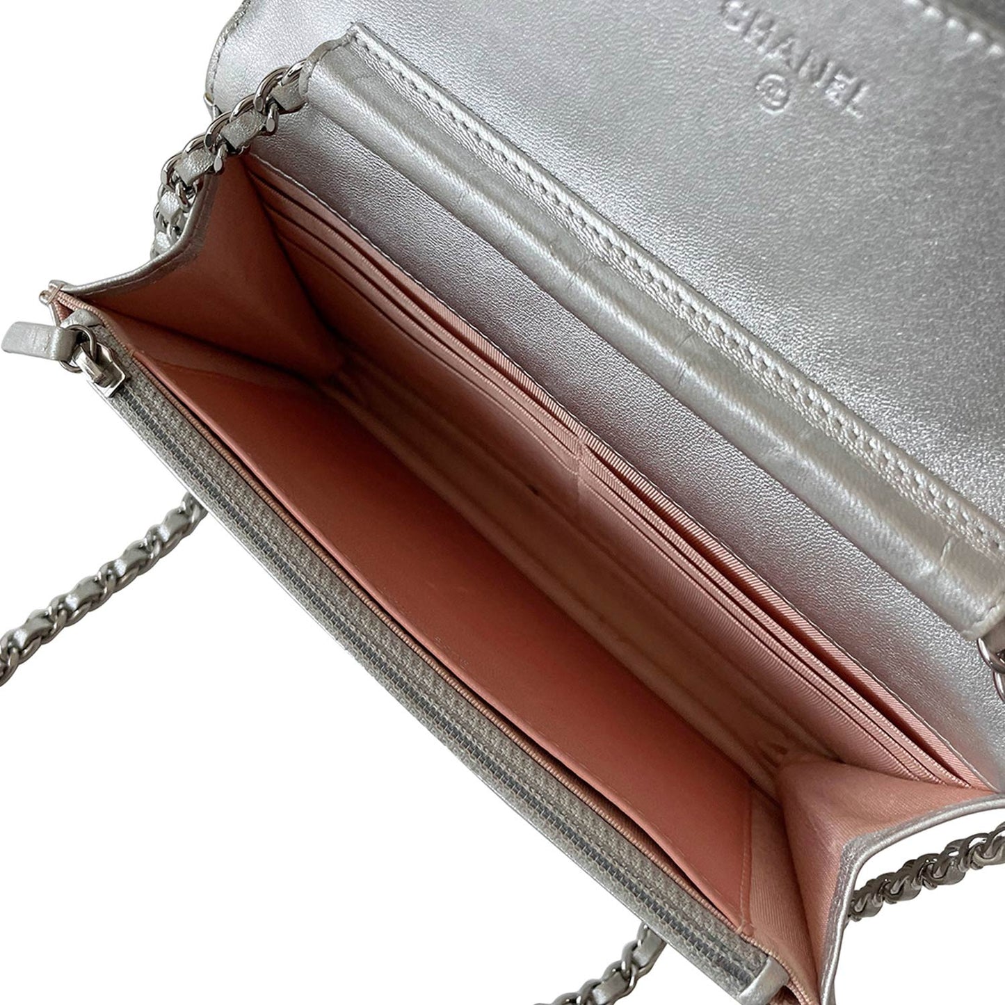 Chanel Metallic Wallet on Chain