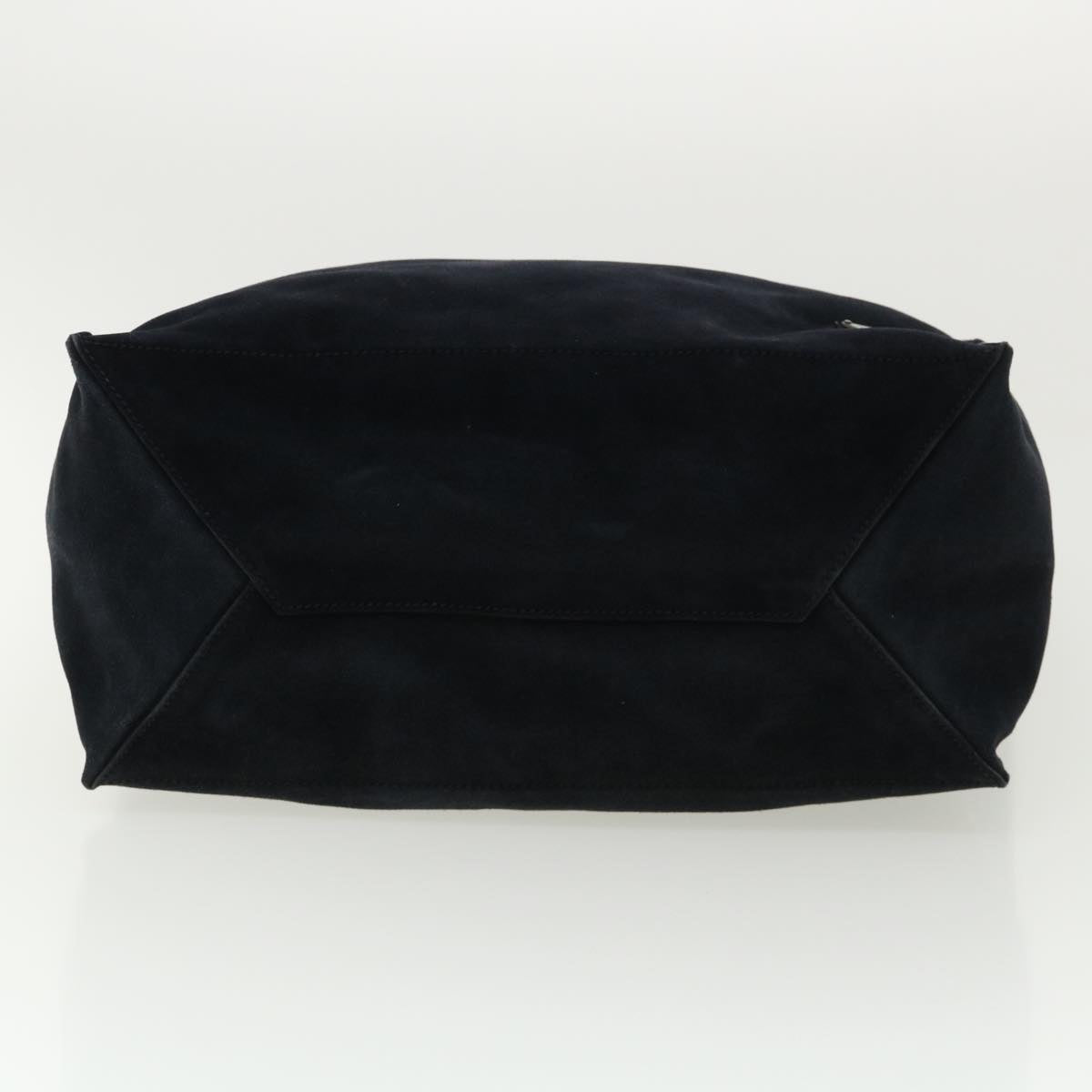 PRADA Tote Bag Suede 2way Navy  cl300