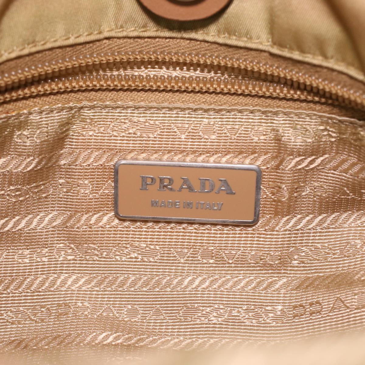 PRADA Shoulder Bag Nylon Khaki  cl322