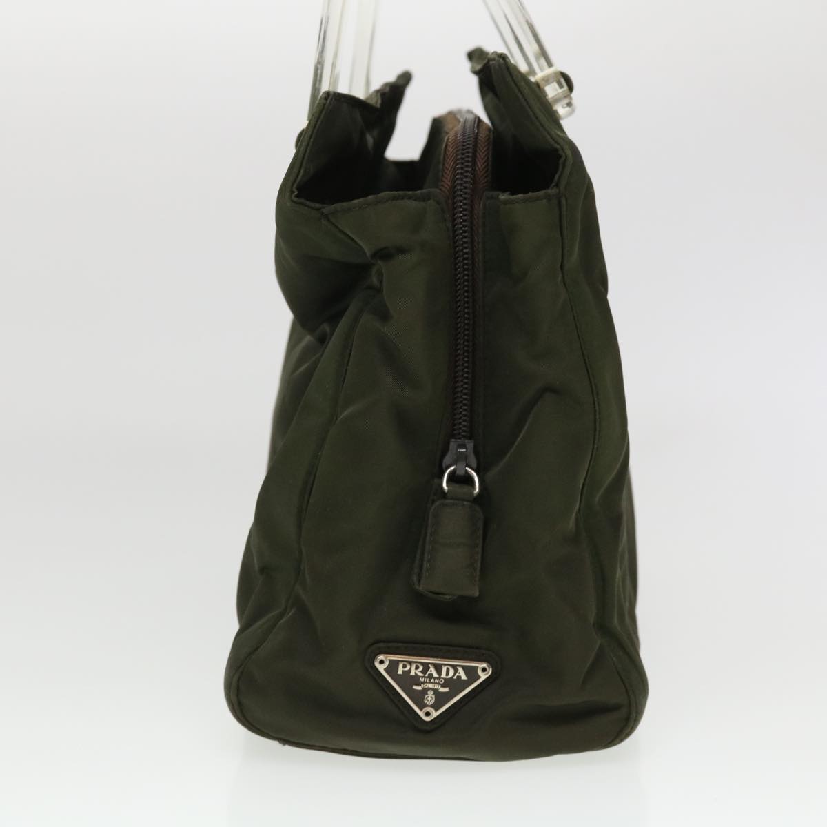 PRADA Hand Bag Nylon Khaki  cl475