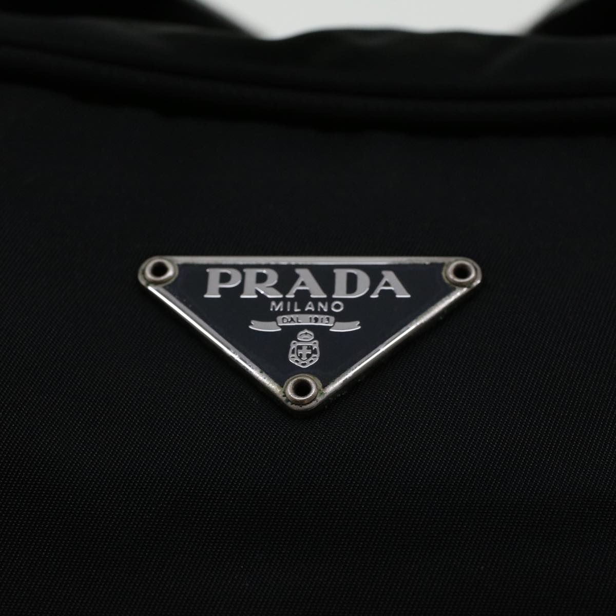 PRADA Hand Bag Nylon Black  cl532