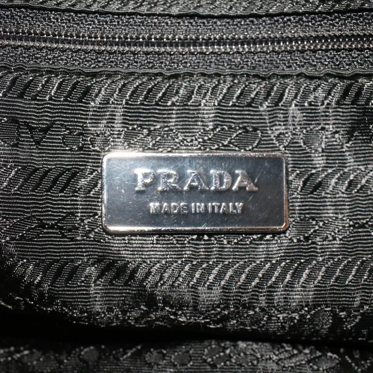 PRADA Hand Bag Nylon Black  cl532