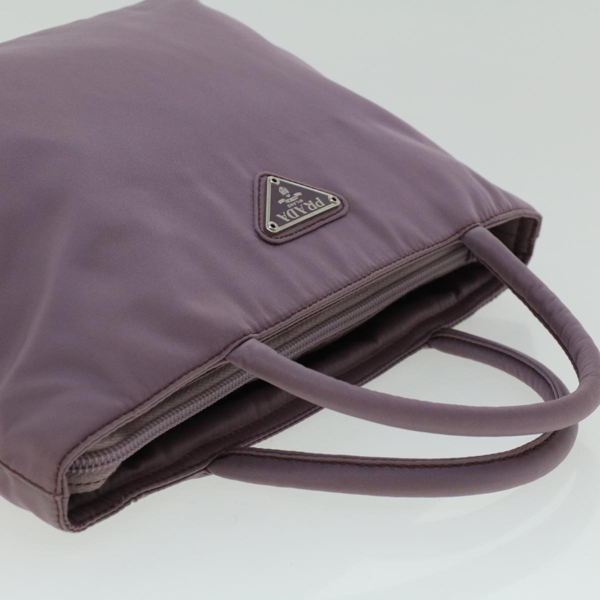 PRADA Hand Bag Nylon Purple  cl574