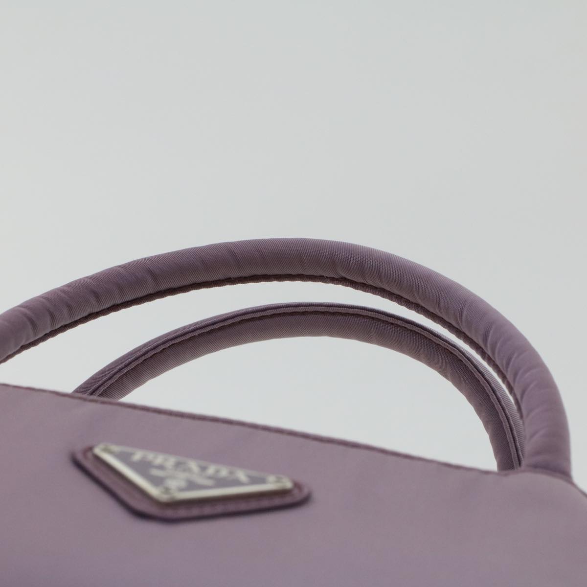 PRADA Hand Bag Nylon Purple  cl574