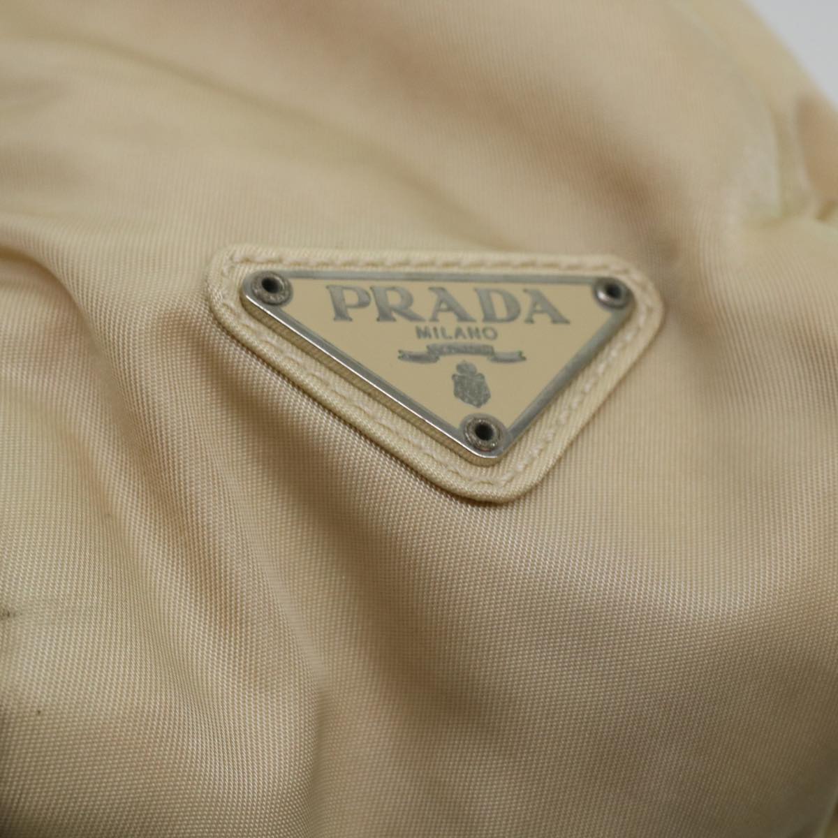 PRADA Shoulder Bag Nylon Beige  cl581