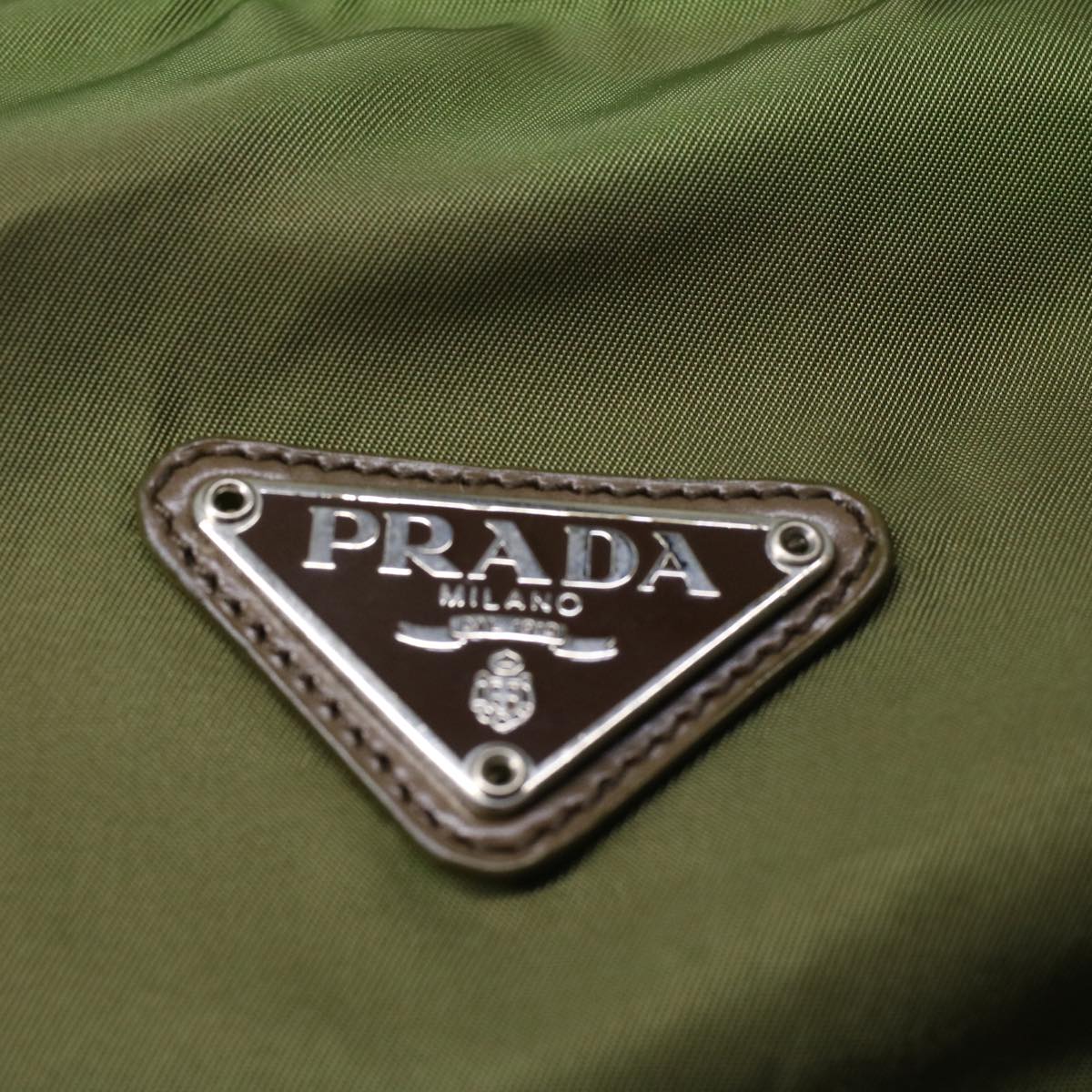 PRADA Shoulder Bag Nylon Khaki  cl582