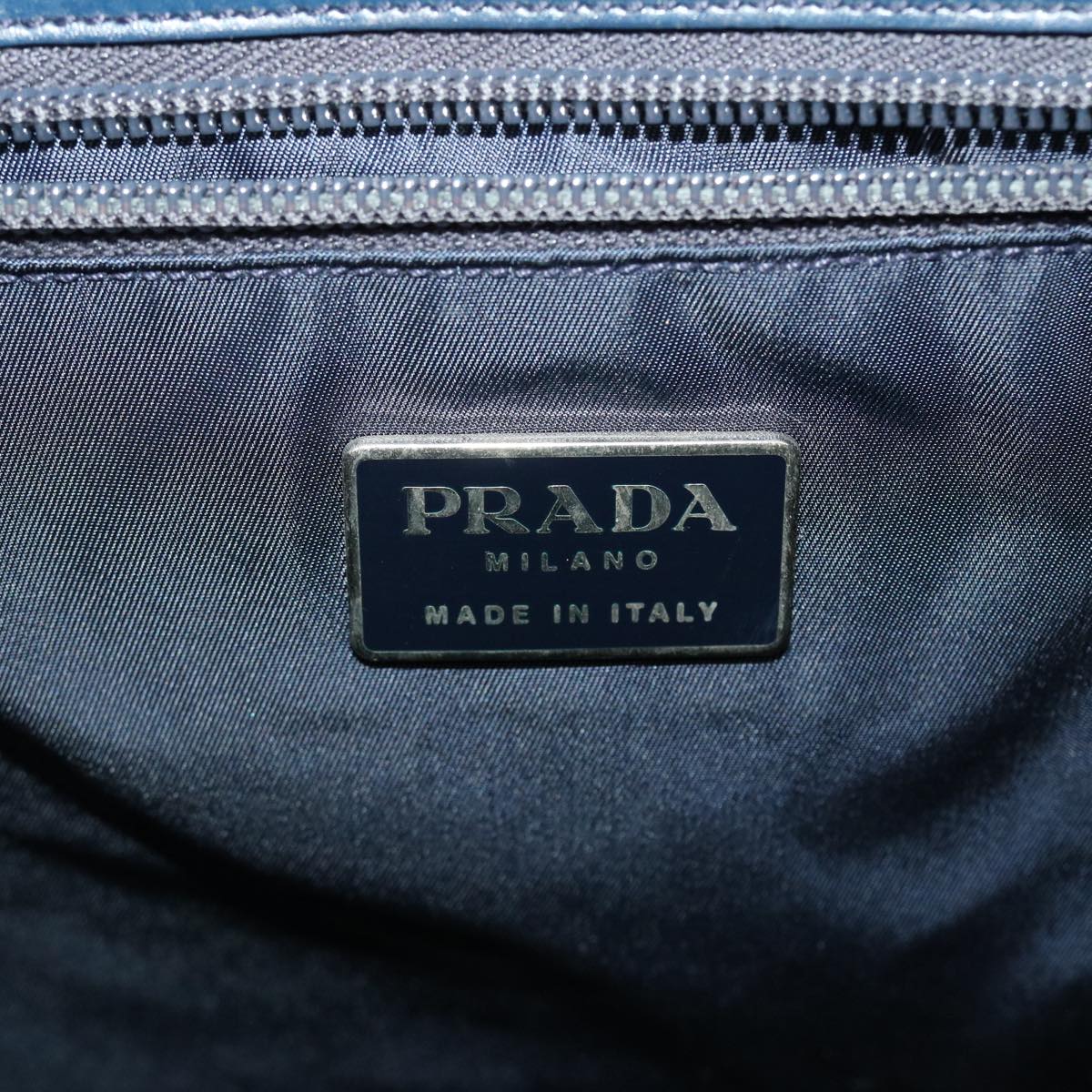 PRADA Shoulder Bag Nylon Navy  cl595