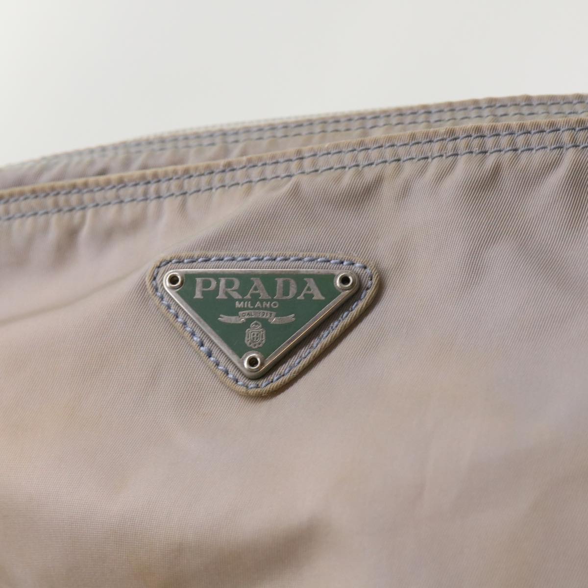 PRADA Shoulder Bag Nylon Gray  cl632