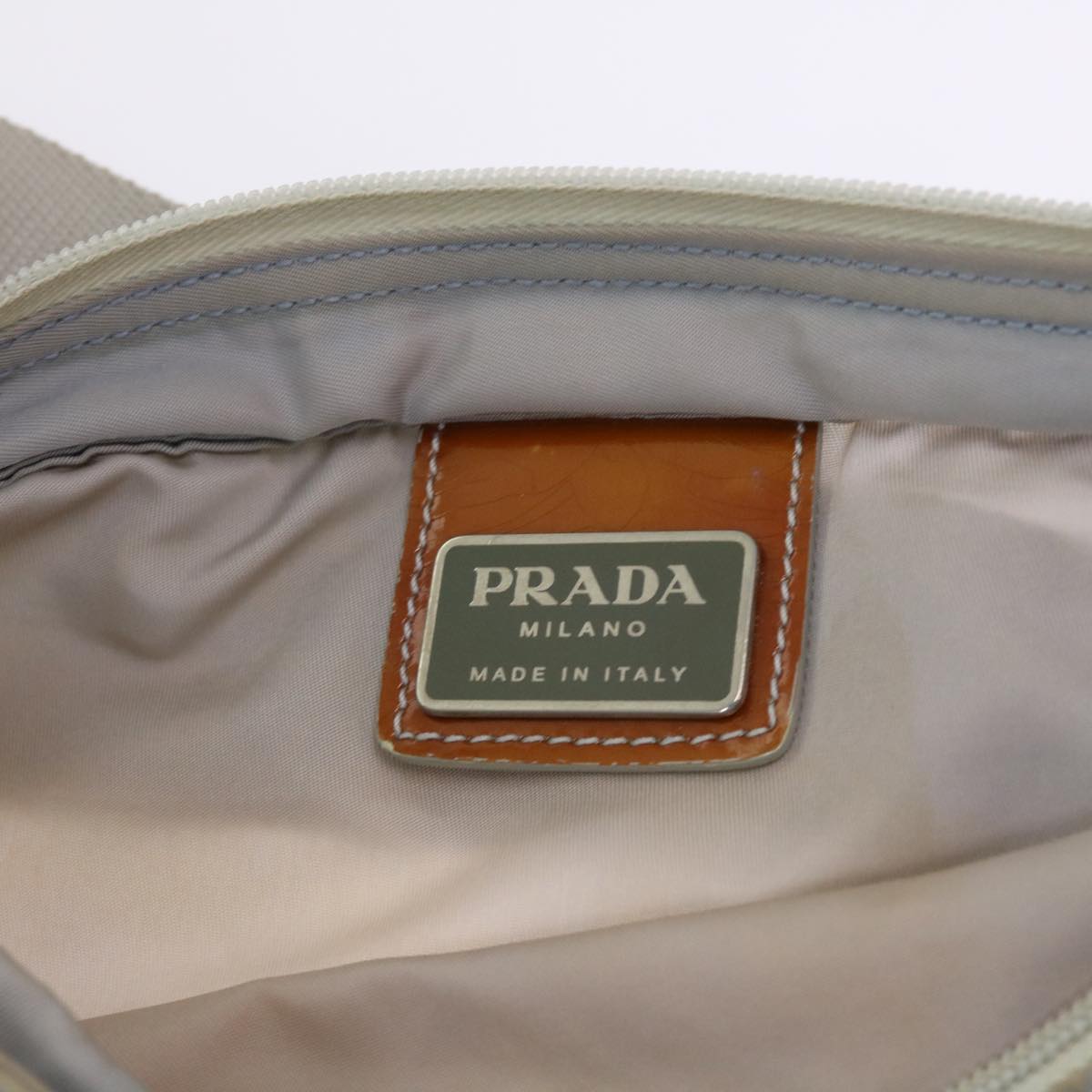 PRADA Shoulder Bag Nylon Gray  cl632