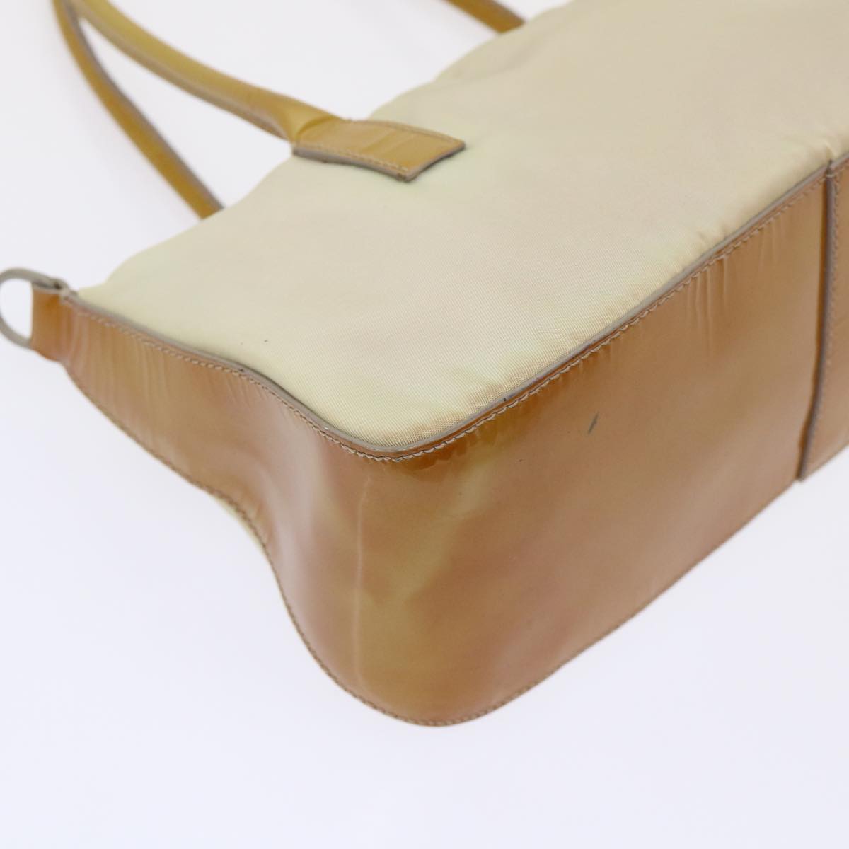 PRADA Hand Bag Nylon 2way Shoulder Bag Beige  cl637