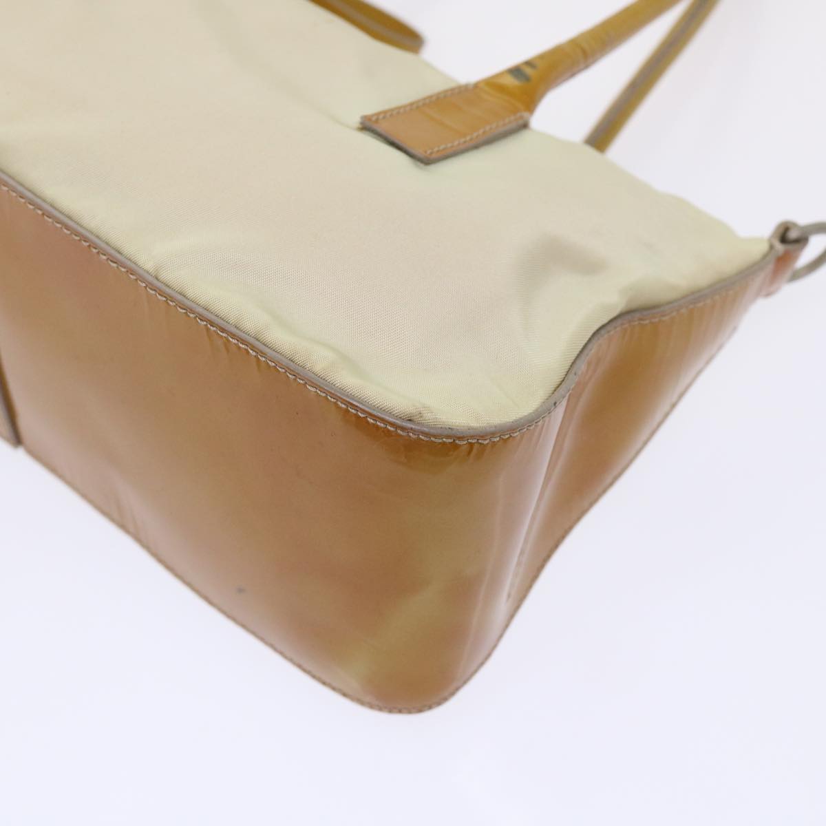 PRADA Hand Bag Nylon 2way Shoulder Bag Beige  cl637