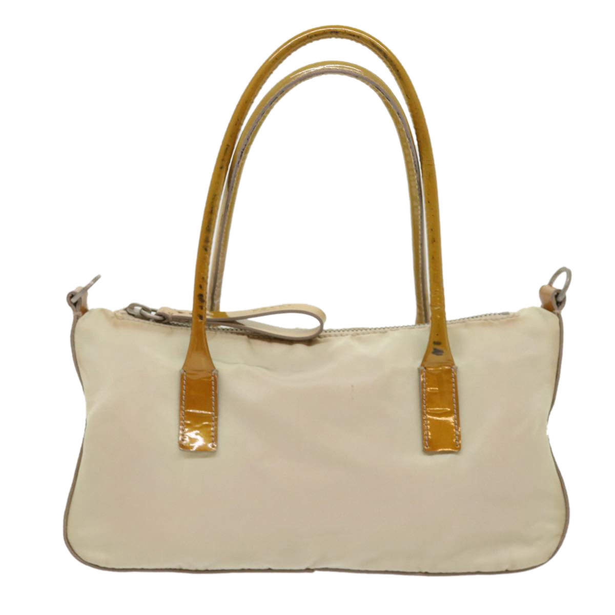 PRADA Hand Bag Nylon 2way Shoulder Bag Beige  cl637